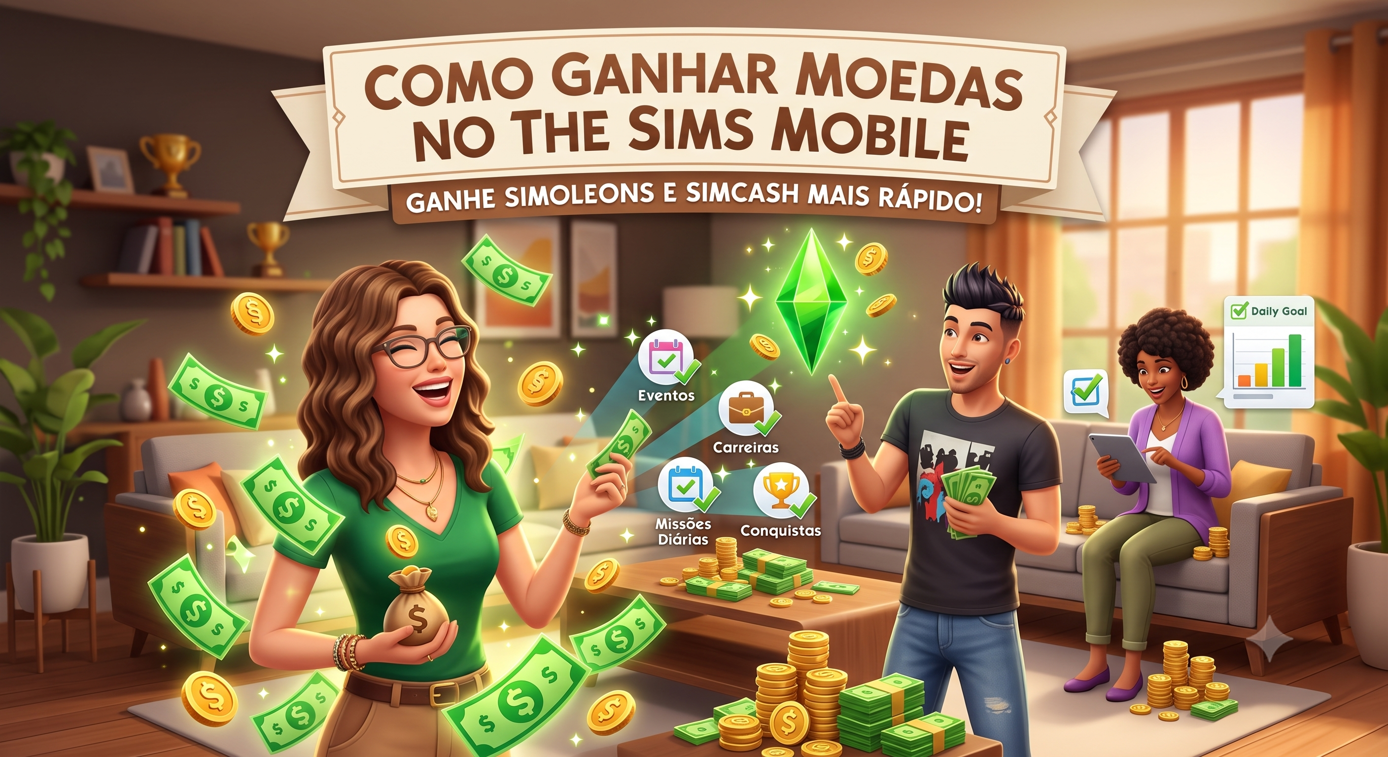Como Farmar Moedas no The Sims Mobile: Ganhe Simoleons e SimCash Mais Rápido